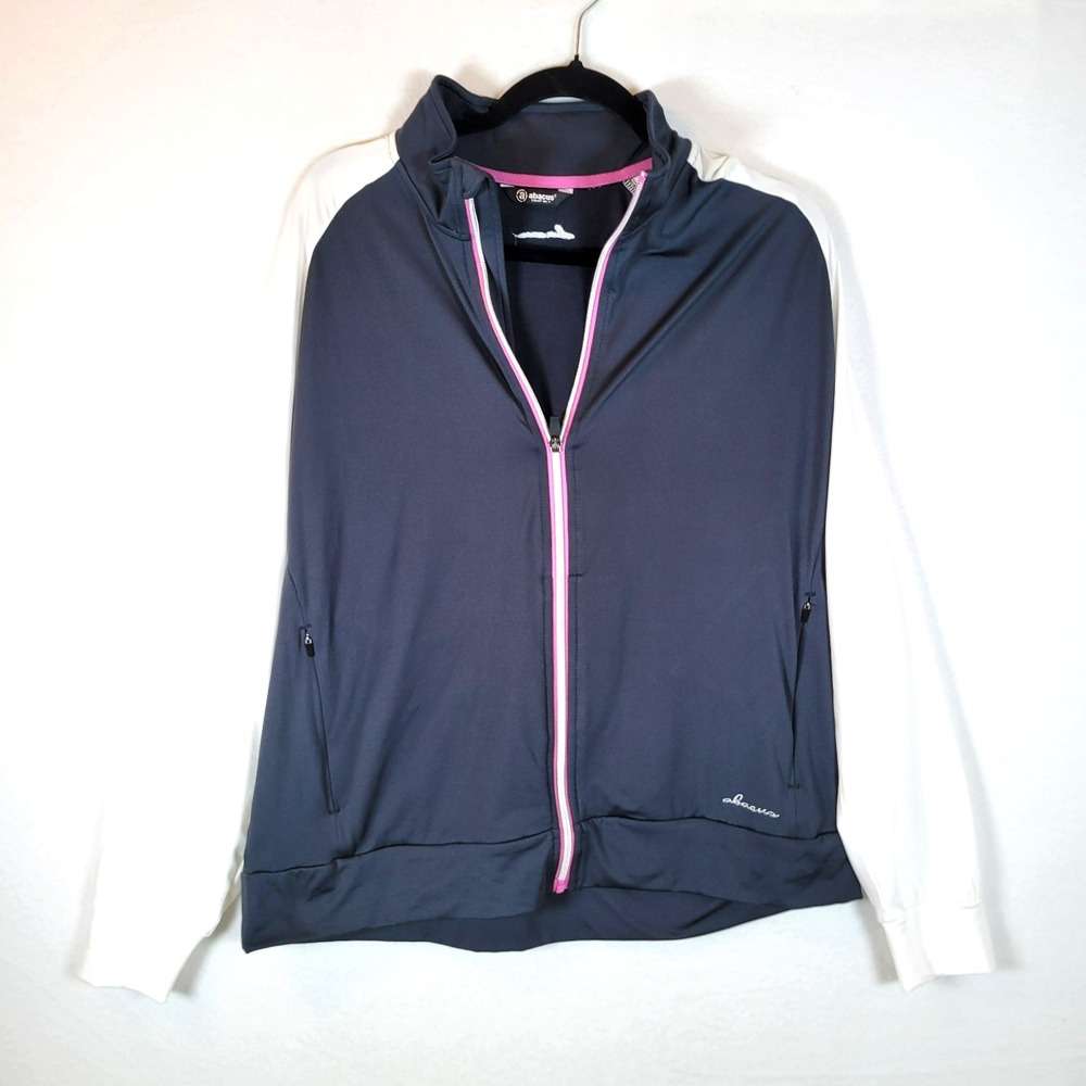Abacus Mens Kinloch Zip Mock Neck Golf Jacket Size XL Navy Blue